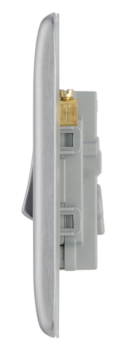 BG NBS13 Nexus Metal Intermediate Light Switch 10A - Brushed Steel - westbasedirect.com