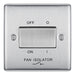 BG NBS15 Nexus Metal Fan Isolator Switch TP 10A - Brushed Steel - westbasedirect.com