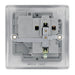 BG NBS21G Nexus Metal Single Socket 13A - Grey Insert - Brushed Steel (10 Pack) - westbasedirect.com