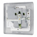 BG NBS21W Nexus Metal Single Socket 13A - White Insert - Brushed Steel - westbasedirect.com