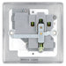 BG NBS21W Nexus Metal Single Socket 13A - White Insert - Brushed Steel (10 Pack) - westbasedirect.com