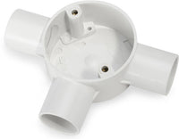 Univolt CB-25/3-WH 25mm Tee 3 Way White