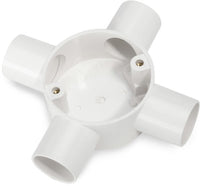 Univolt CB-25/4-WH 25mm Intersection 4 Way White