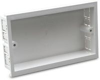 Univolt SLB-2 Starline 2 Gang Mounting Box 28mm Deep White for SLC/SLQN Dado Trunking