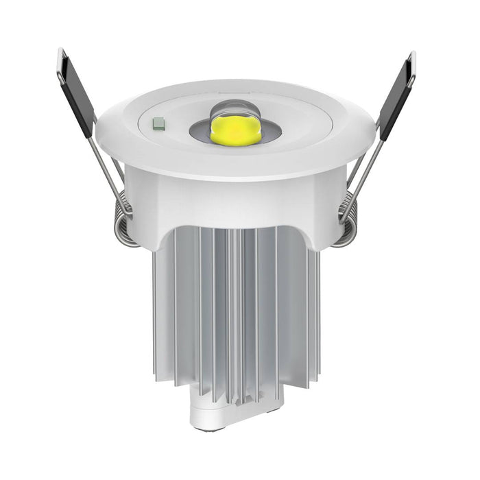 Collingwood EMRW3MS Salvus Route Recessed Emergency Downlight, White, Non-Maintained, Manual & Self-Test, 3W, IP20