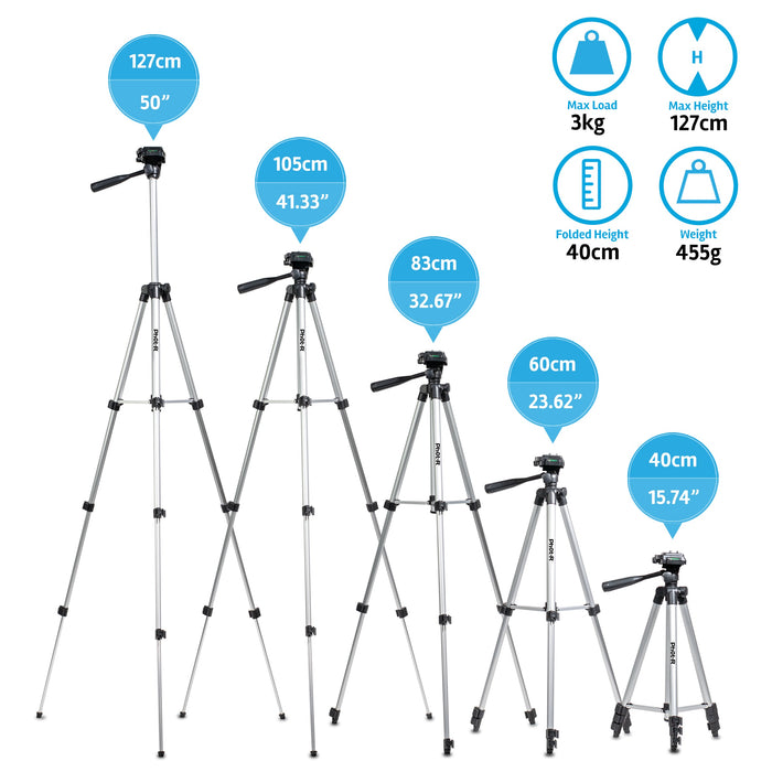 Phot-R TR1270 127cm Camera Tripod - westbasedirect.com