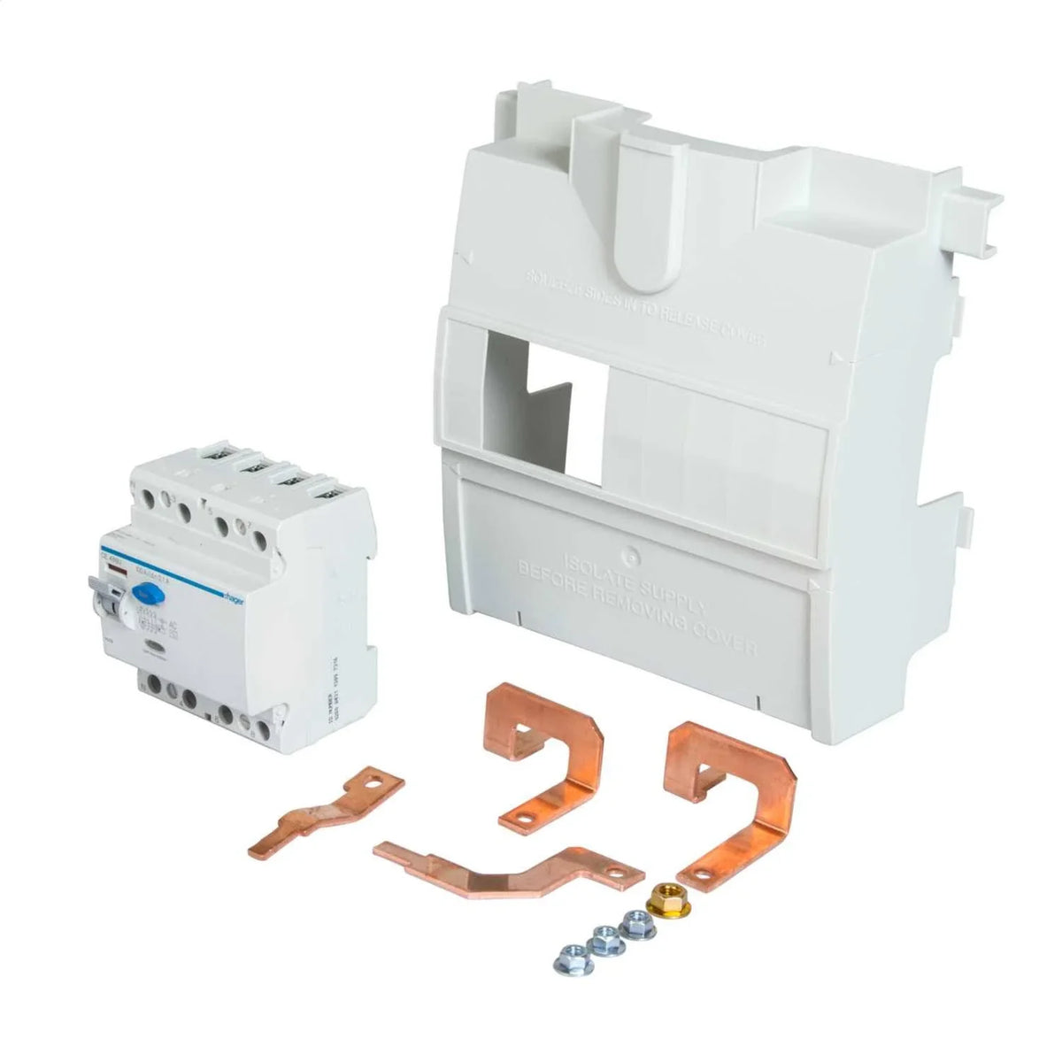 Hager JK11004RM 100A 100mA 4 Pole RCCB Type A Incomer Kit ...
