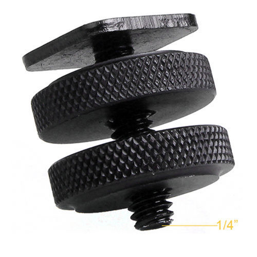 Phot-R FSA 1/4"-20 Dual Nut Tripod Screw Flash Adapter - westbasedirect.com