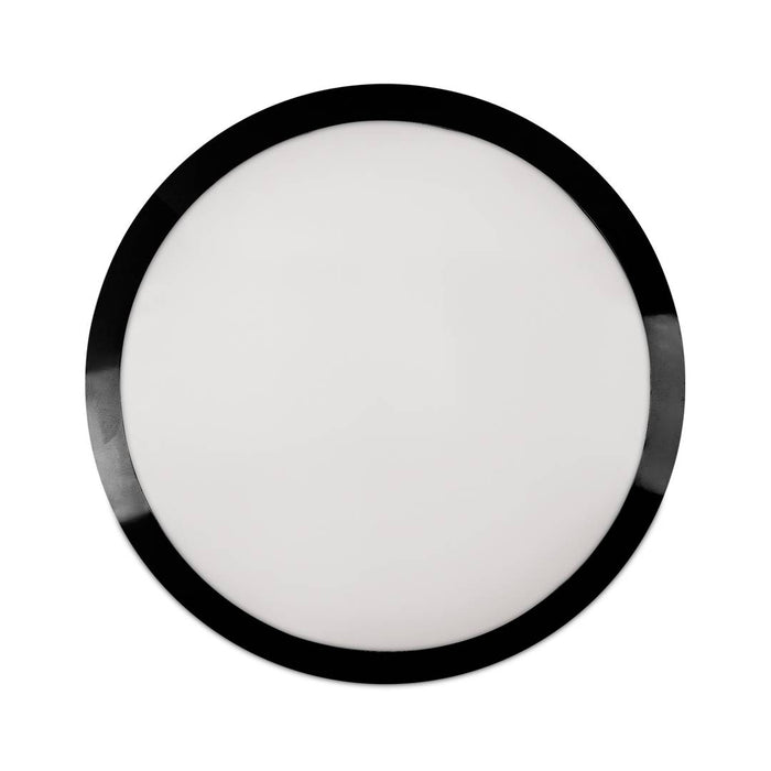 Collingwood WL95B2NMECS WL95 Versa Black 250mm 5-8W IP65 750-1200lm CCT Round LED Bulkhead, On-Off Microwave Sensor & Self-Test Emergency