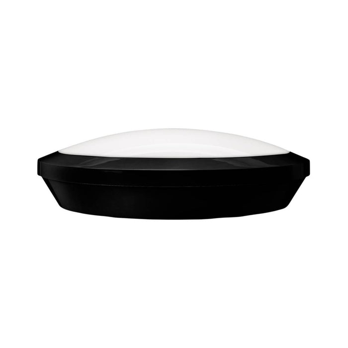Collingwood WL95B2NMECS WL95 Versa Black 250mm 5-8W IP65 750-1200lm CCT Round LED Bulkhead, On-Off Microwave Sensor & Self-Test Emergency