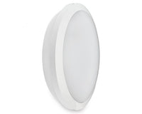 Collingwood WL9515MCS 10-15W IP65 1200-1800lm CCT Round LED Bulkhead with Microwave Sensor - White