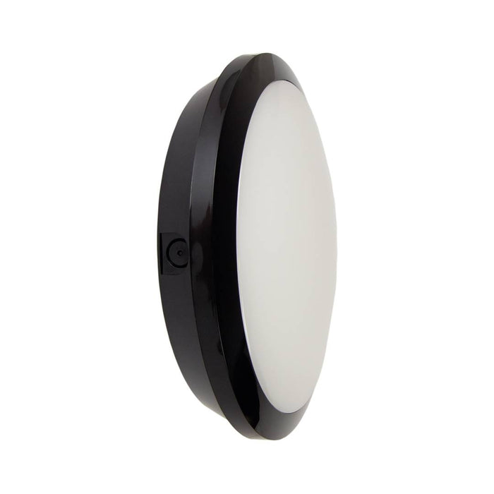 Collingwood WL95B3DEDCS WL95 Versa Black 300mm 10-20W IP65 1500-3200lm CCT Round LED Bulkhead, DALI2 Emergency